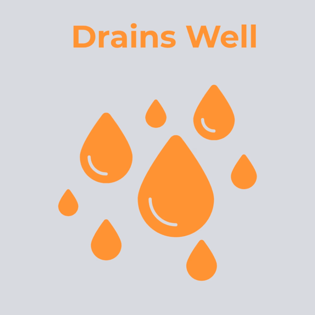 Drains well, like real grass